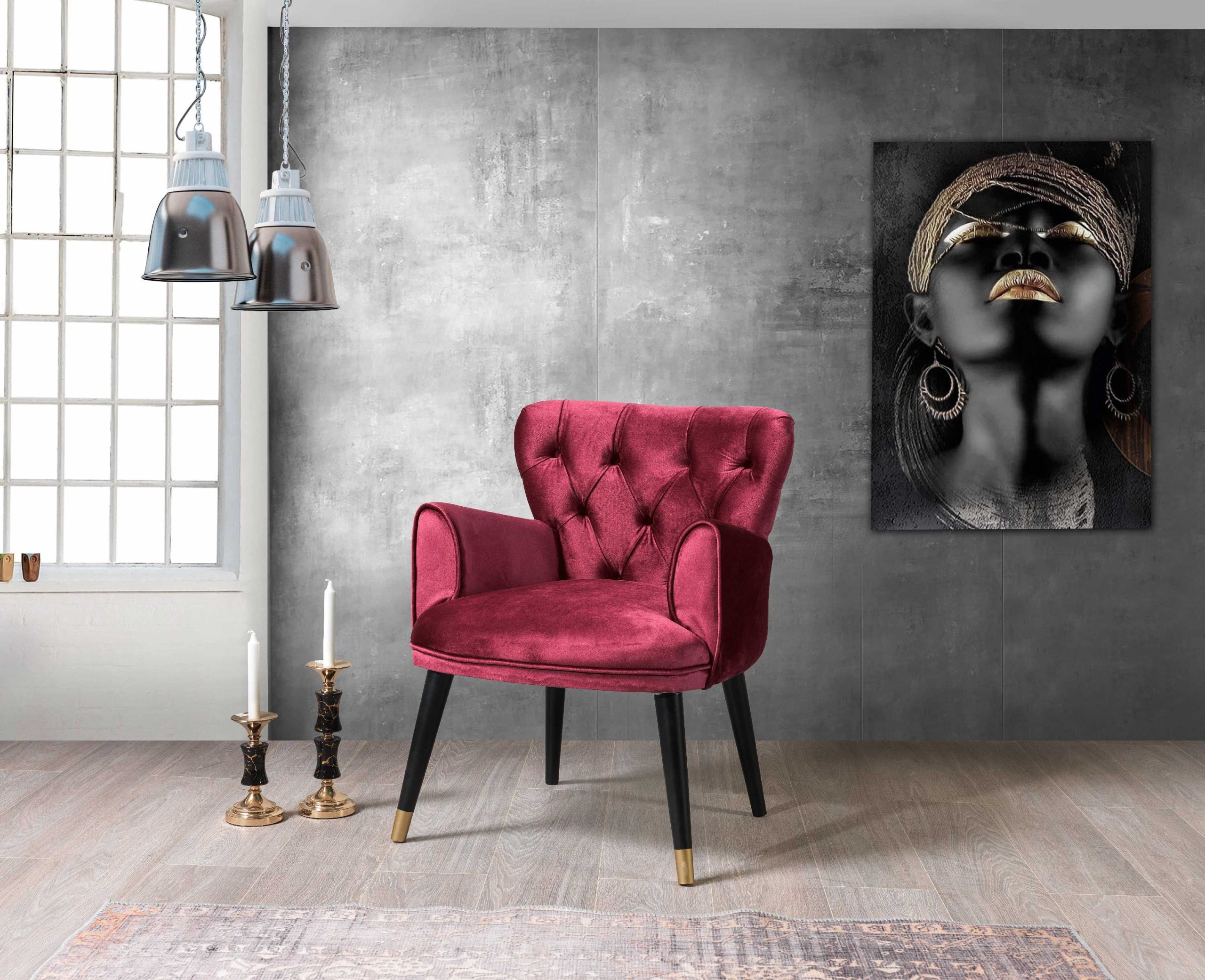 Fotoliu fix tapitat cu stofa